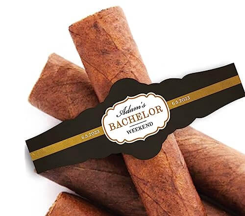 Custom Bachelor Party Cigar Labels Set of 16