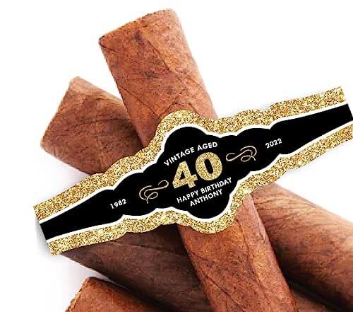 Custom Birthday Cigar Labels Set of 16