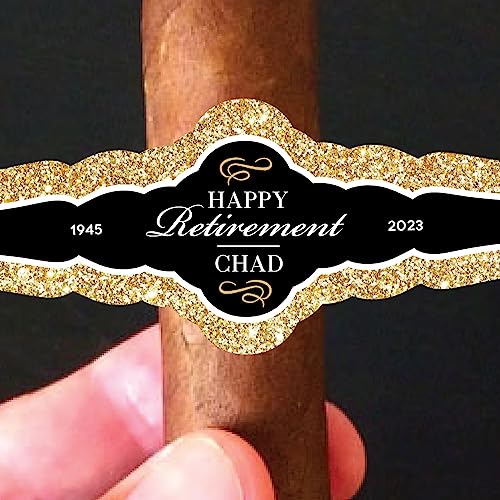 Custom Retirement Cigar Labels Set of 16