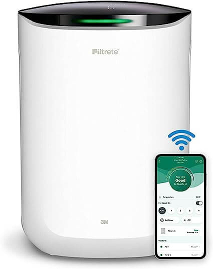 Filtrete Smart Air Purifier & Air Quality Monitor Medium Rooms